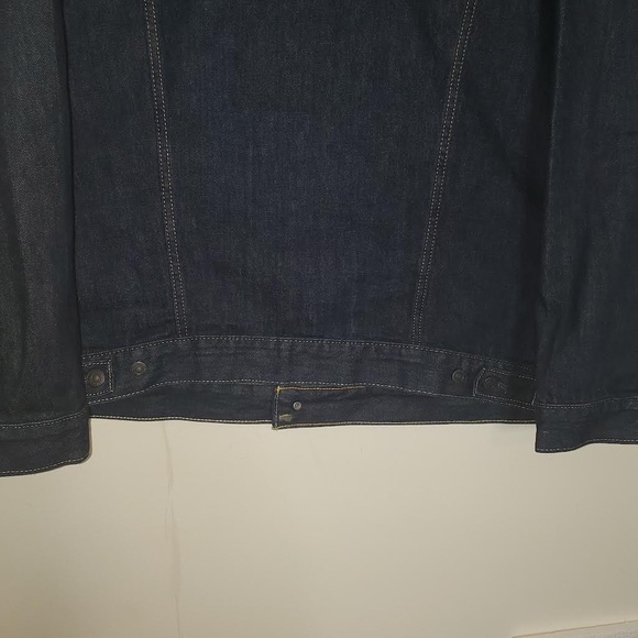 Mens Levi's Classic Denim Trucker Jacket (Red Tab) - Dark Wash (PC9 - 723340134) - Picture 10 of 14